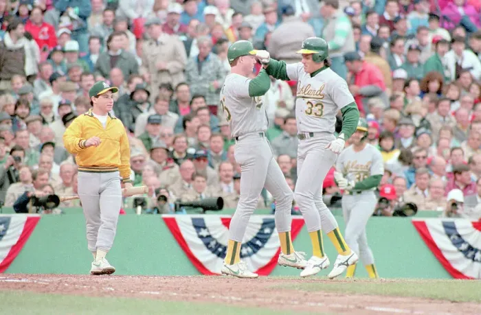 Framed Print : Jose Conseco and Mark McGwire Celebrating Framed Print : Jose Conseco and Mark McGwire Celebrating