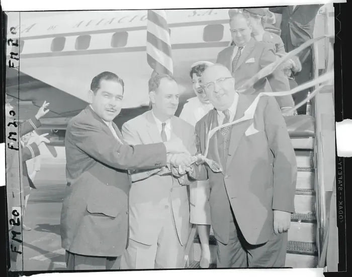 Framed Print : Jose Lopez Vilaboy and Colleagues Participating in a Ribbon Tying Ceremony Framed Print : Jose Lopez Vilaboy and Colleagues Participating in a Ribbon Tying Ceremony