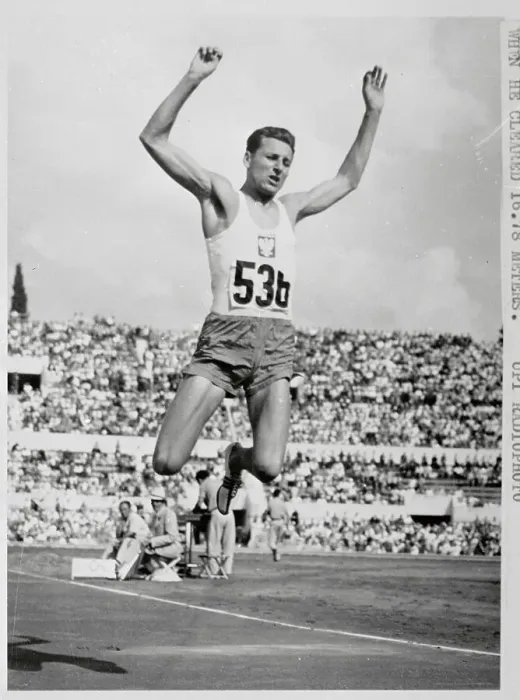 Framed Print : Josef Schmidt Jumping in Olympic Event Framed Print : Josef Schmidt Jumping in Olympic Event
