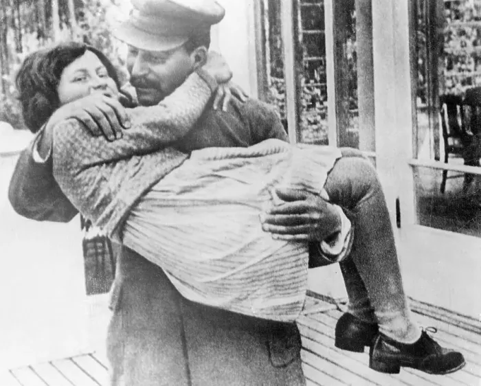 Framed Print : Josef Stalin Holding His Daughter Framed Print : Josef Stalin Holding His Daughter