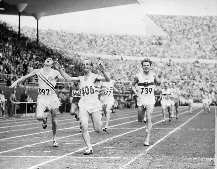 Framed Print : Joseph Barthel Winning 1500 Meter Run Framed Print : Joseph Barthel Winning 1500 Meter Run