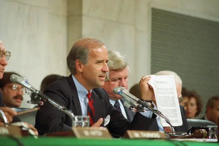 Framed Print : Joseph Biden Holding FBI Report Framed Print : Joseph Biden Holding FBI Report