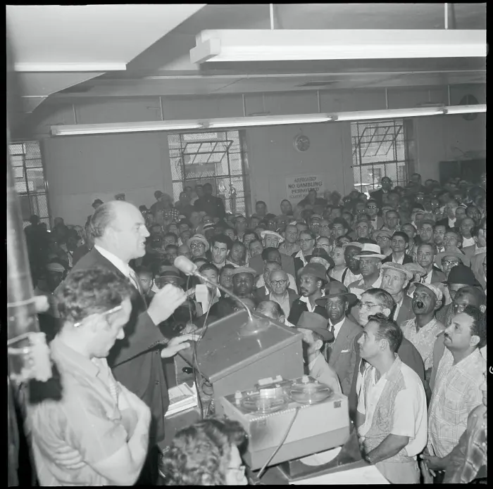 Framed Print : Joseph Curran Addressing Crowd of Union Members Framed Print : Joseph Curran Addressing Crowd of Union Members