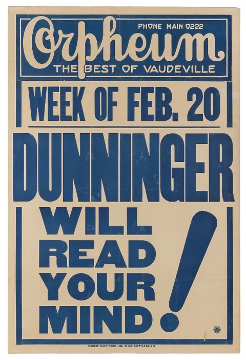 Framed Print : Joseph Dunninger Poster Framed Print : Joseph Dunninger Poster