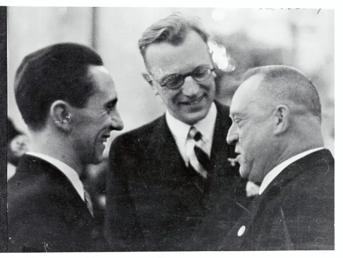Framed Print : Joseph Goebbels Speaking with Others Framed Print : Joseph Goebbels Speaking with Others