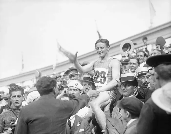 Framed Print : Joseph Guillemot After Winning Gold Medal