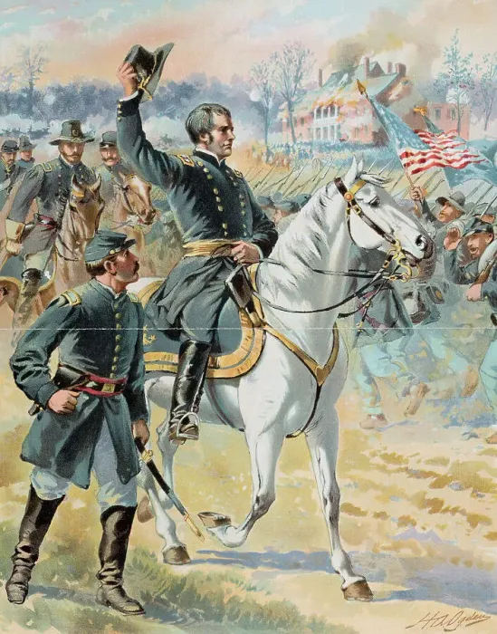 Framed Print : Joseph Hooker Arriving in Chancellorsville Framed Print : Joseph Hooker Arriving in Chancellorsville