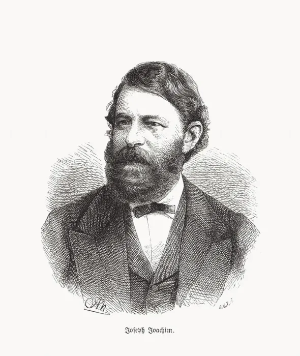 Framed Print : Joseph Joachim (1831-1907), Hungarian violinist, wood engraving, published in 1893 Framed Print : Joseph Joachim (1831-1907), Hungarian violinist, wood engraving, published in 1893