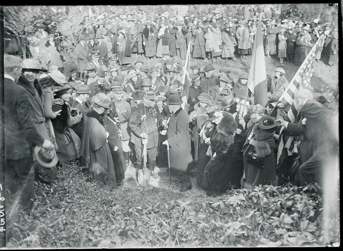 Framed Print : Joseph Joffre Planting a Tree Framed Print : Joseph Joffre Planting a Tree