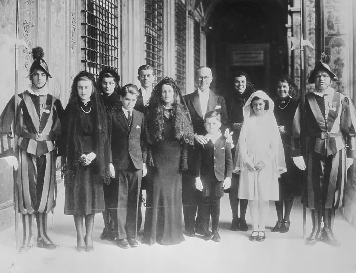 Framed Print : Joseph Kennedy with Wife and Eight Children