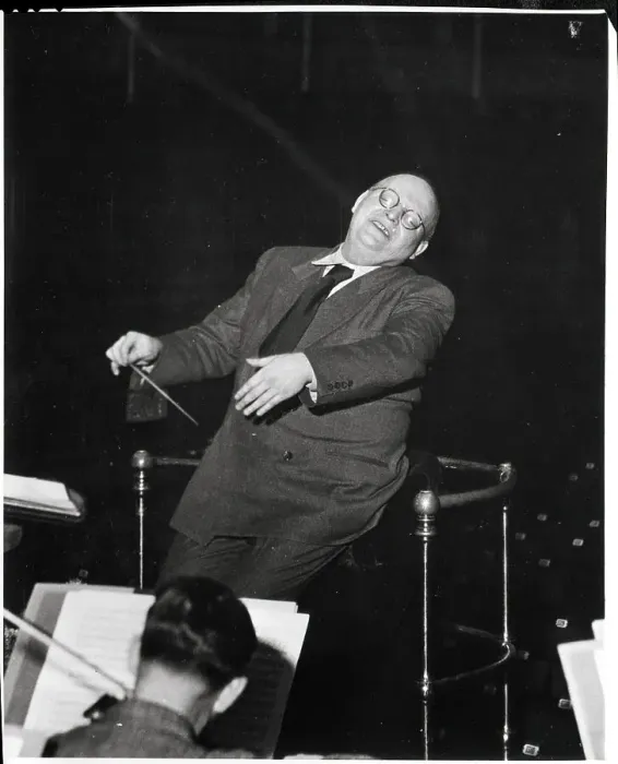 Framed Print : Joseph Krips In Expressive Pose Framed Print : Joseph Krips In Expressive Pose