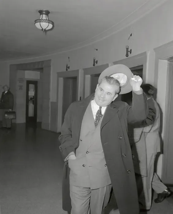 Framed Print : Joseph Lanza Removing His Hat