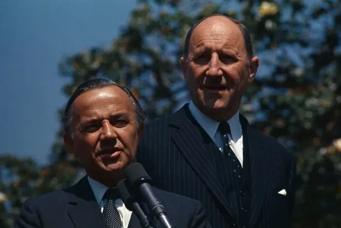 Framed Print : Joseph Luns Talking at the White House