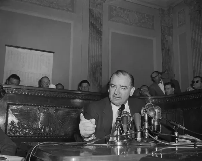 Framed Print : Joseph McCarthy Chairs the Senate Investigations Subcommittee Framed Print : Joseph McCarthy Chairs the Senate Investigations Subcommittee