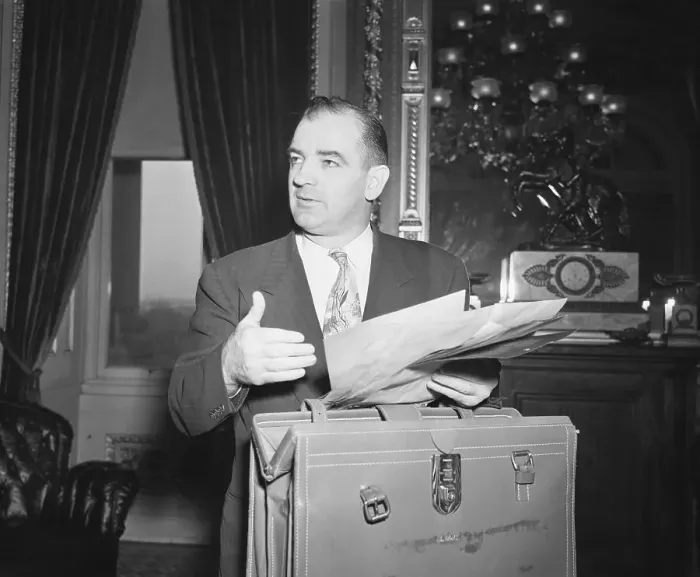 Framed Print : Joseph McCarthy Holding Documents