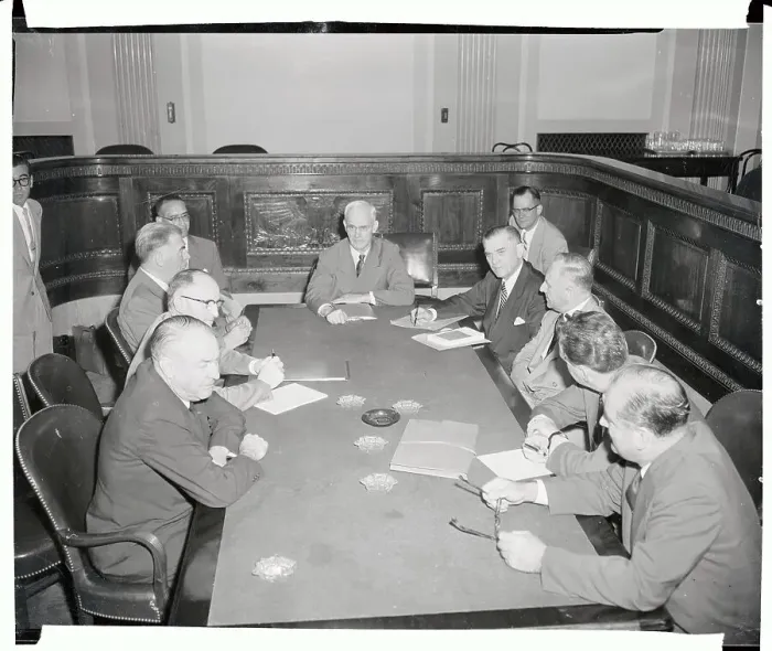 Framed Print : Joseph McCarthy at Senate Hearing