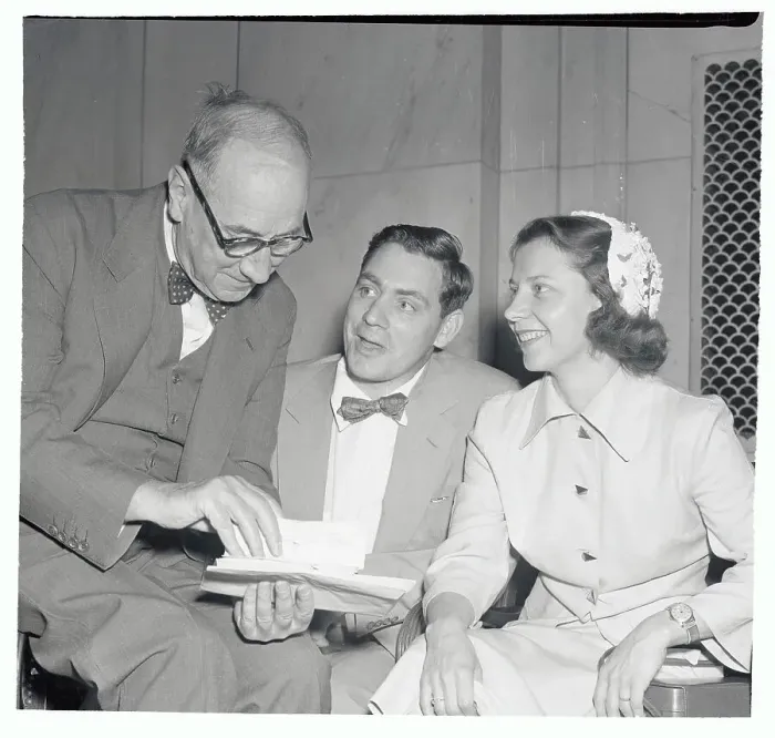 Framed Print : Joseph N. Welch and Family Members Going over Mail Framed Print : Joseph N. Welch and Family Members Going over Mail