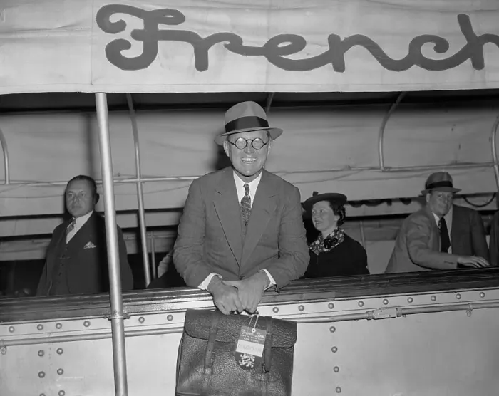 Framed Print : Joseph P. Kennedy on Board the Normandie Framed Print : Joseph P. Kennedy on Board the Normandie