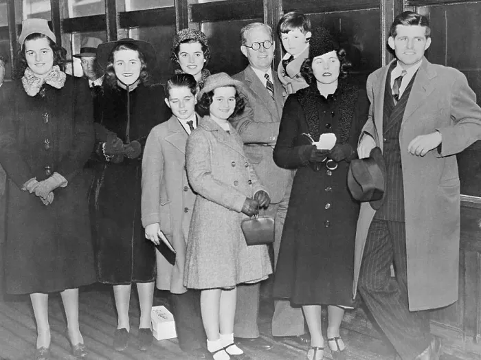 Framed Print : Joseph P Kennedy with Eight of His Nine Children Framed Print : Joseph P Kennedy with Eight of His Nine Children