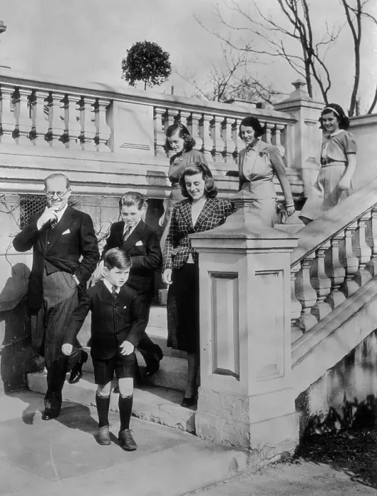 Framed Print : Joseph P Kennedy with His Wife and Six of Nine Children