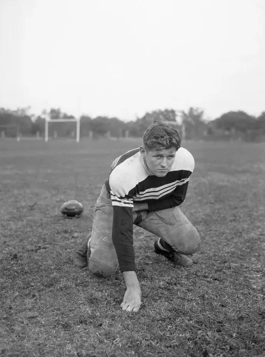 Framed Print : Joseph Patrick Kennedy Jr. Posing on Football Field Framed Print : Joseph Patrick Kennedy Jr. Posing on Football Field