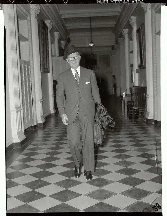 Framed Print : Joseph Patrick Kennedy Walking Down Hallway