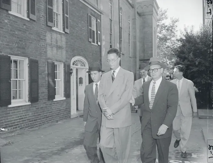Framed Print : Joseph Petersen Jr. Being Escorted by Federal Agents Framed Print : Joseph Petersen Jr. Being Escorted by Federal Agents