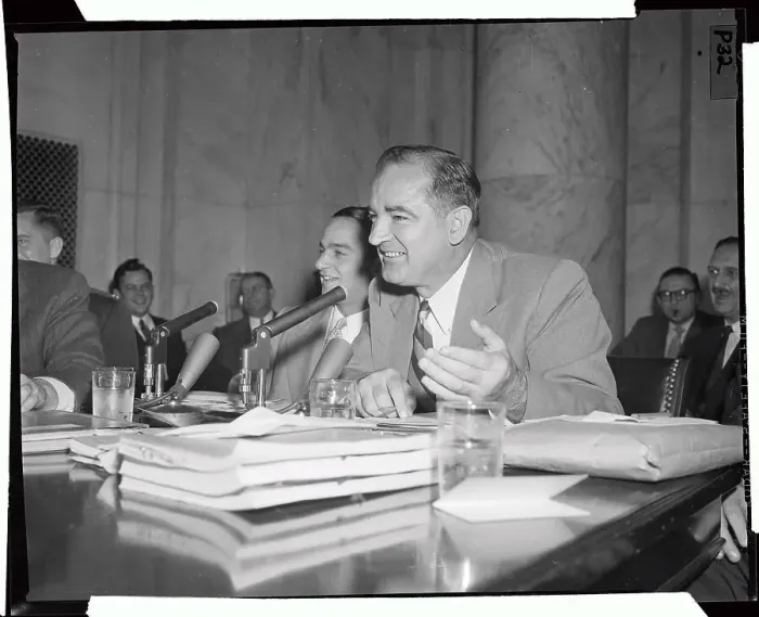 Framed Print : Joseph R. McCarthy Gesturing and Smiling in Hearing Framed Print : Joseph R. McCarthy Gesturing and Smiling in Hearing
