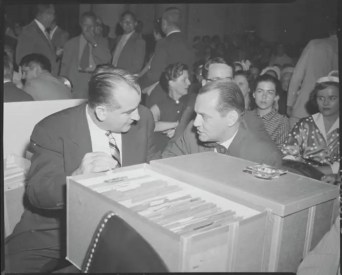 Framed Print : Joseph R. McCarthy and Robert Vogeler During Testimonial Framed Print : Joseph R. McCarthy and Robert Vogeler During Testimonial