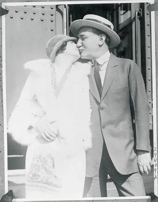 Framed Print : Joseph Schenck Kissing His Wife Framed Print : Joseph Schenck Kissing His Wife