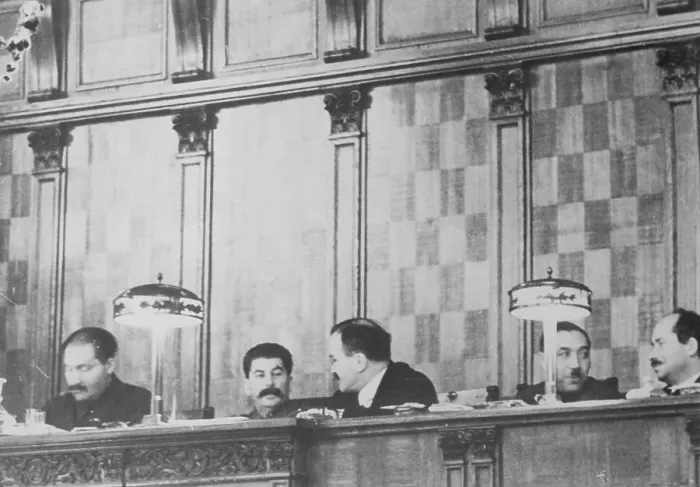 Framed Print : Joseph Stalin with Officials of Central Executive Committee