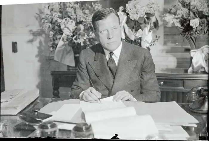 Framed Print : Joseph V. McKee at Desk Framed Print : Joseph V. McKee at Desk