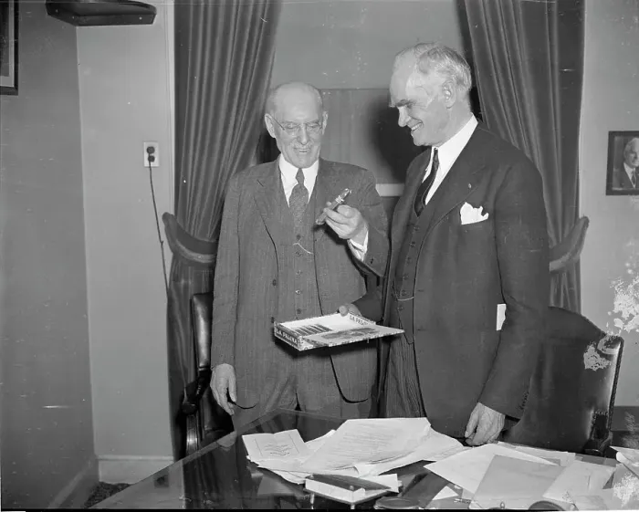 Framed Print : Joseph W. Byrns and Edward T. Taylor Framed Print : Joseph W. Byrns and Edward T. Taylor