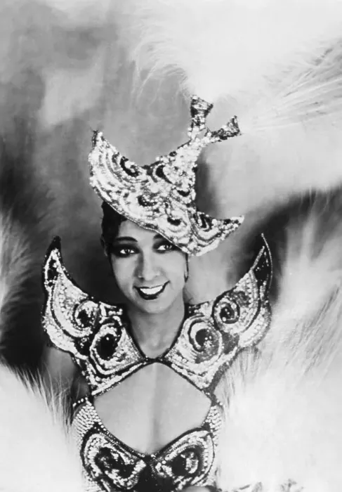 Framed Print : Josephine Baker in Feathered Costume Framed Print : Josephine Baker in Feathered Costume