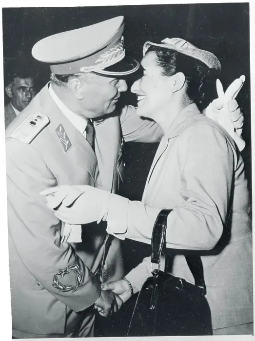 Framed Print : Josip Broz Tito Embracing His Wife Framed Print : Josip Broz Tito Embracing His Wife