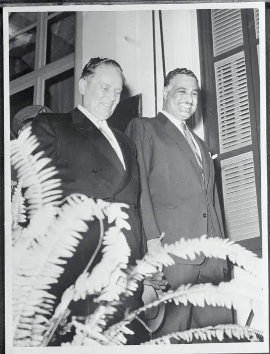 Framed Print : Josip Broz Tito with Gamal Abdul Nasser on Terrace Framed Print : Josip Broz Tito with Gamal Abdul Nasser on Terrace