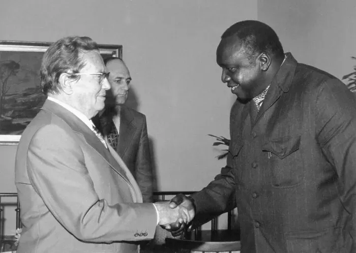 Framed Print : Josip Broz Tito Greeting African Leader Idi Amin Dadah Framed Print : Josip Broz Tito Greeting African Leader Idi Amin Dadah