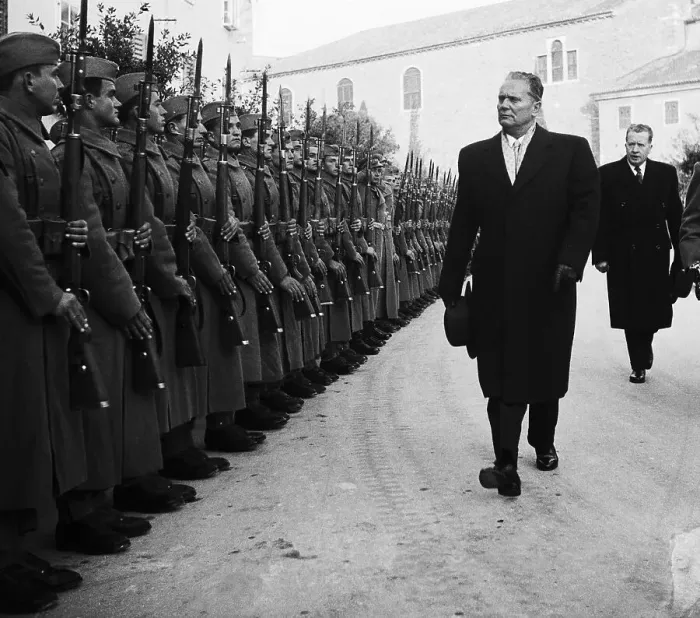 Framed Print : Josip Broz Tito Inspecting Border Garrison Framed Print : Josip Broz Tito Inspecting Border Garrison