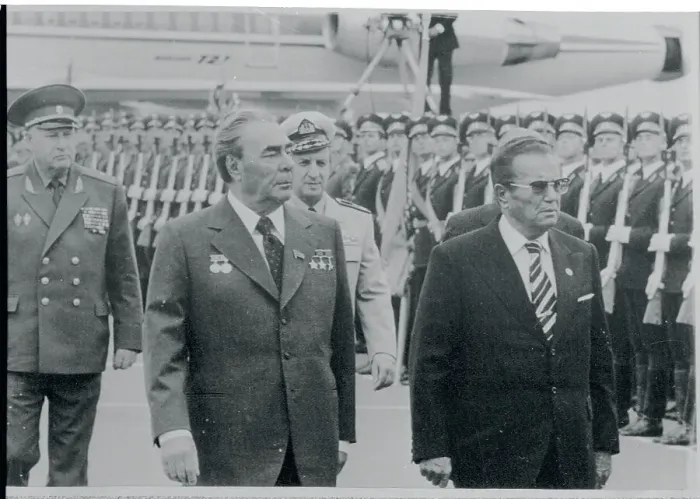 Framed Print : Josip Broz Tito with Leonid Brezhnev Framed Print : Josip Broz Tito with Leonid Brezhnev