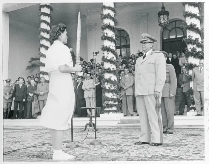 Framed Print : Josip Broz Tito Receiving a Sword Framed Print : Josip Broz Tito Receiving a Sword