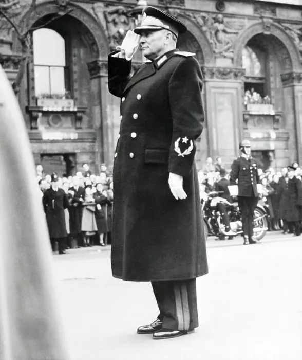 Framed Print : Josip Broz Tito Saluting
