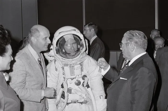 Framed Print : Josip Broz Tito with Space Travel Experts