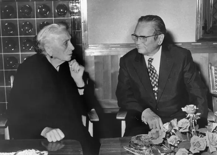 Framed Print : Josip Broz Tito Speaking with Dolores Ibaruri Framed Print : Josip Broz Tito Speaking with Dolores Ibaruri