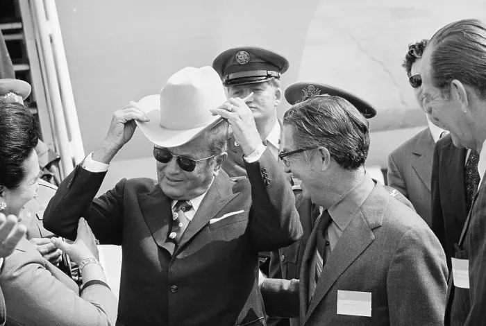 Framed Print : Josip Broz Tito Trying On a Cowboy Hat