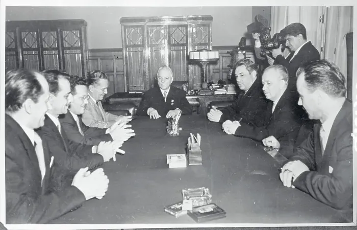 Framed Print : Josip Tito with Russian Leaders Framed Print : Josip Tito with Russian Leaders