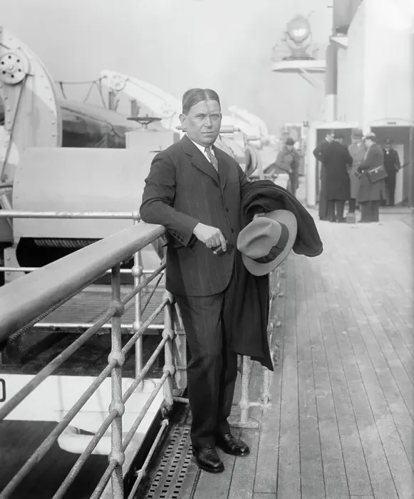 Framed Print : Journalist H.L. Mencken Arrives Aboard S.S. Bremen Framed Print : Journalist H.L. Mencken Arrives Aboard S.S. Bremen