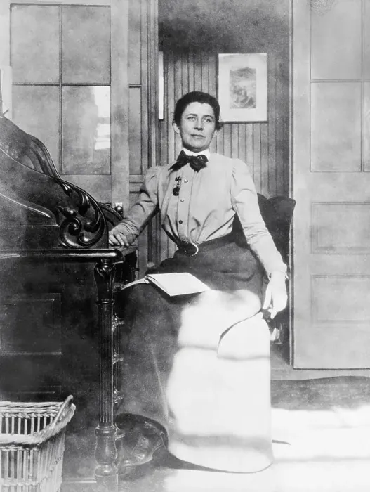 Framed Print : Journalist Ida Minerva Tarbell at Her Desk Framed Print : Journalist Ida Minerva Tarbell at Her Desk