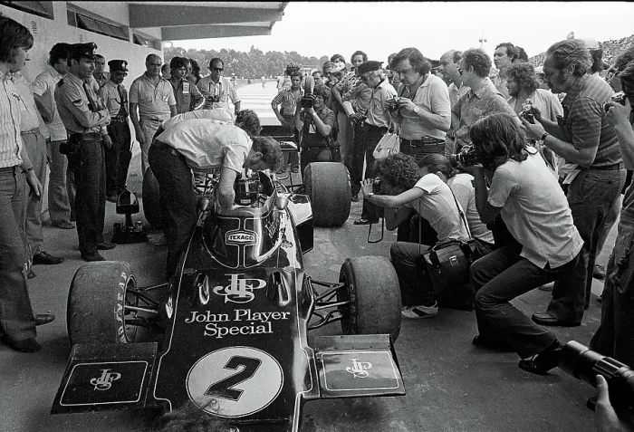 Framed Print : Journalists Photograph Emerson Fittipaldi At The Argentine Grand Prix Framed Print : Journalists Photograph Emerson Fittipaldi At The Argentine Grand Prix