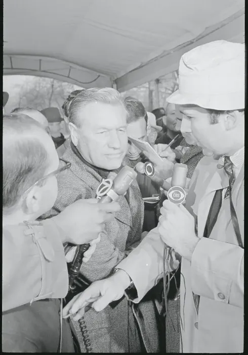 Framed Print : Journalists Surrounding Nelson Rockefeller Framed Print : Journalists Surrounding Nelson Rockefeller