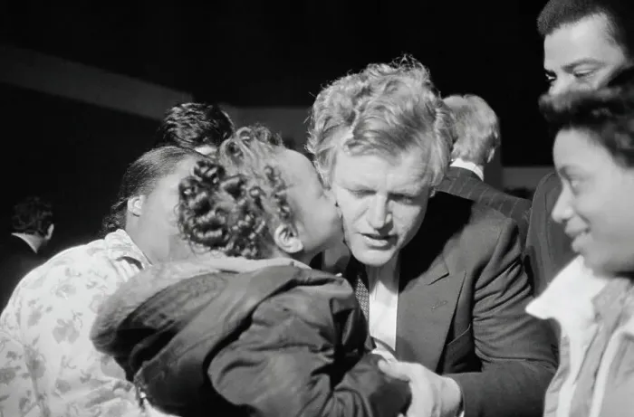 Framed Print : Joy Moss Kissing Edward M. Kennedy Framed Print : Joy Moss Kissing Edward M. Kennedy